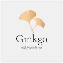 Gold Ginkgo Leaf Premade Logo by Maura Reed - Logo Evolution