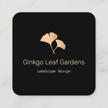 Gold Ginkgo Leaf-[Premade Logo by Maura Reed]-Logo Evolution