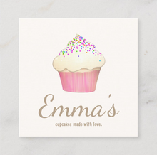 Pastry Chef Vanilla Frosting Sprinkles  Cupcake Business card  - Logo Evolution, Maura Reed