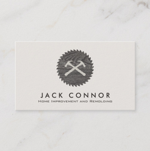 Hammer and Saw Construction Carpenter, Carpentry  Business Card Logo - Logo Evolution by Maura Reed