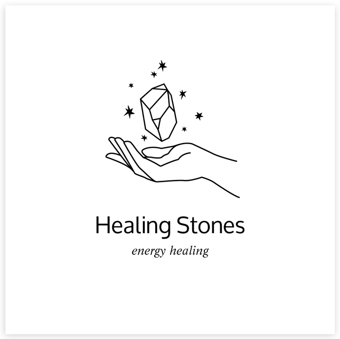 Hand Holding crystal Gemstone Sparkle, Premade Logo by Maura Reed - Logo Evolution