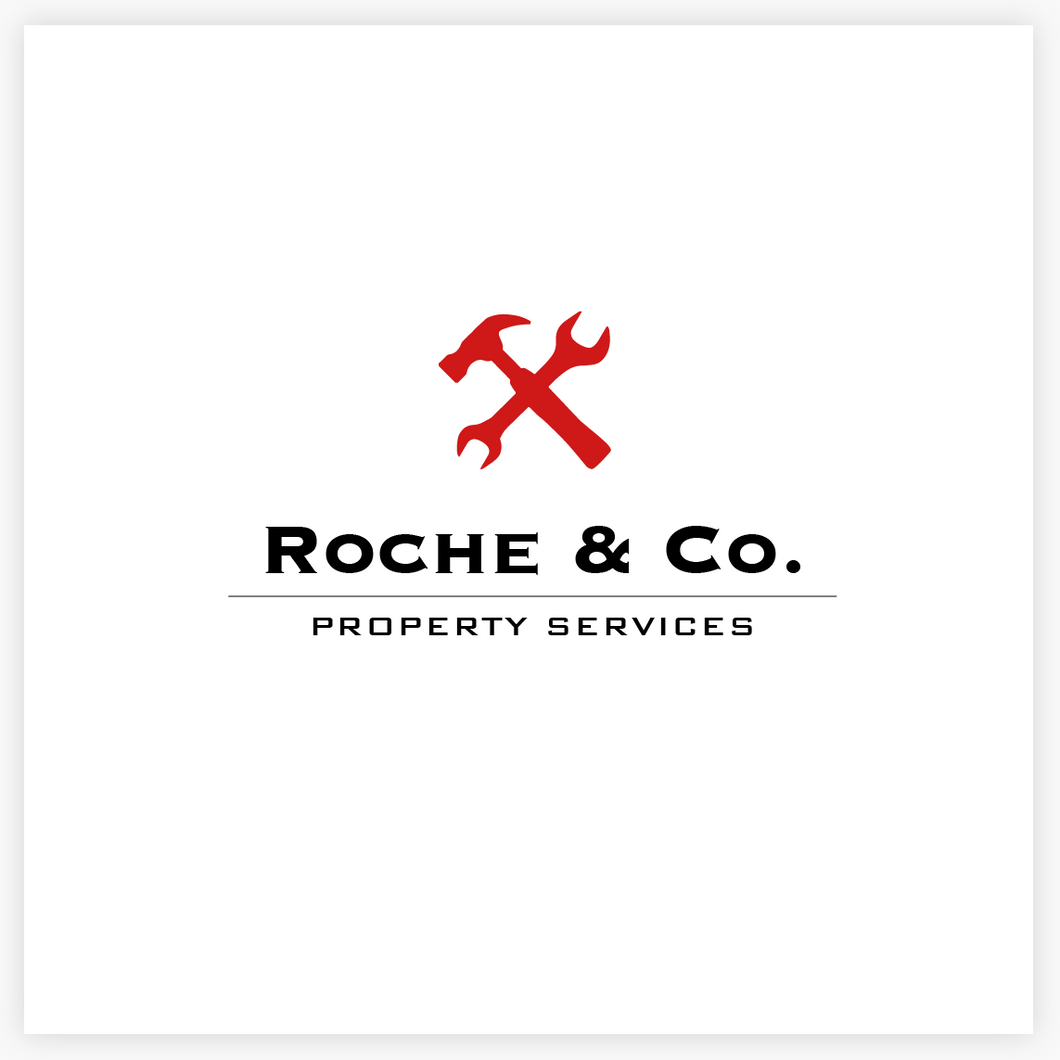 Cool Modern Red Hammer and Wrench Premade Logo by Maura Reed - Logo Evolution